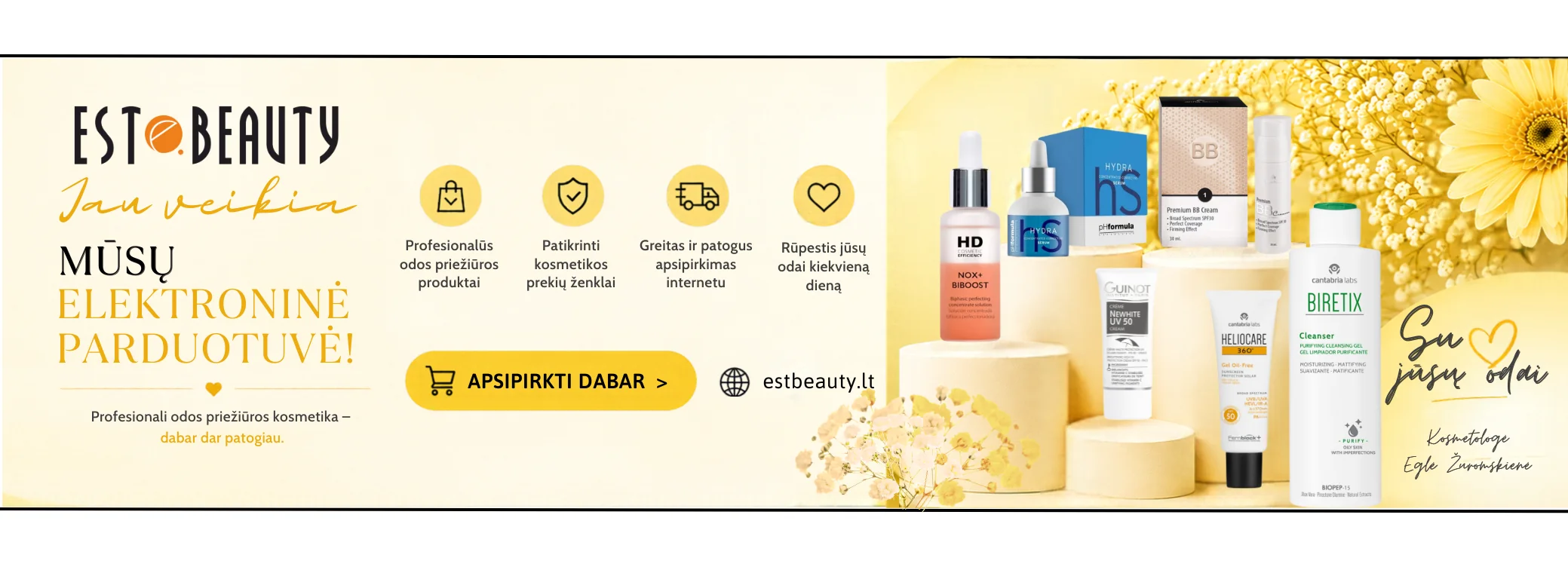 EstBeauty elektroninė kosmetikos parduotuvė – apsipirkite internetu